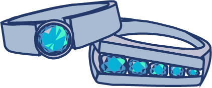 Darius's & Tom's wedding rings